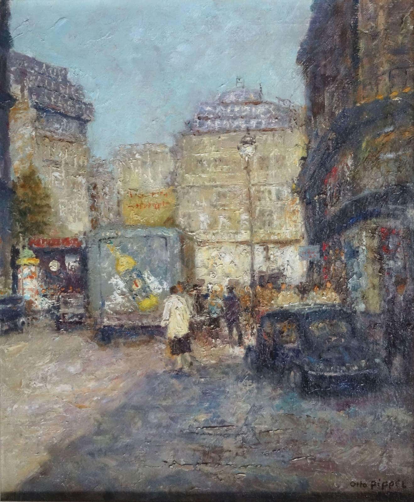 Otto Eduard Pippel Lafayette Street, Paris. Oil On Canvas