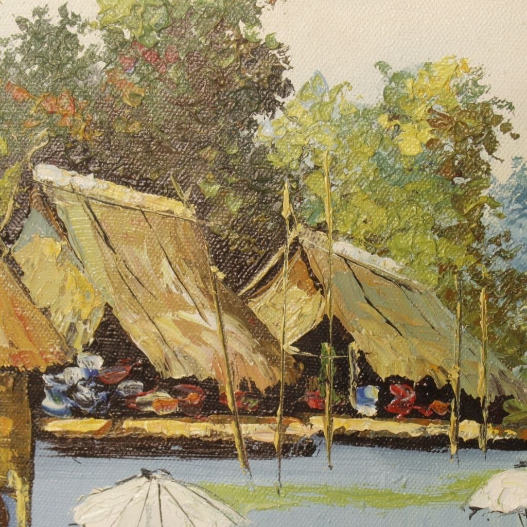 French Oriental Landscape Painting Oil On Canvas photo 1100.0