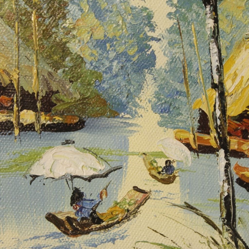 1100.0 French Oriental Landscape Painting Oil On Canvas photo