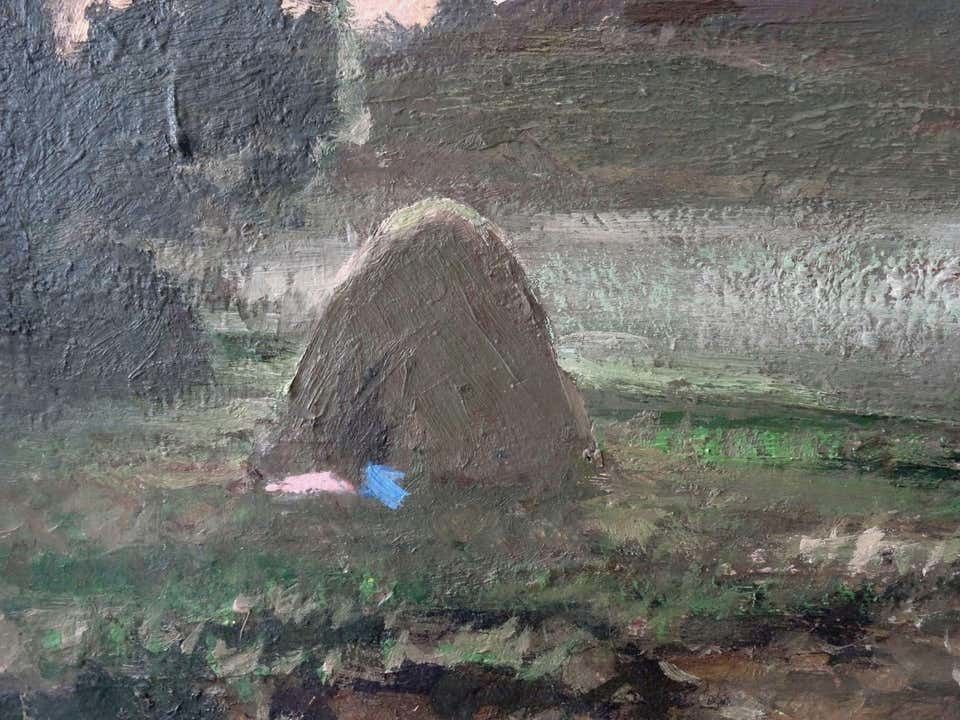 Alfejs Bromults Morning Fog 1975 Cardboard, Oil photo for sale