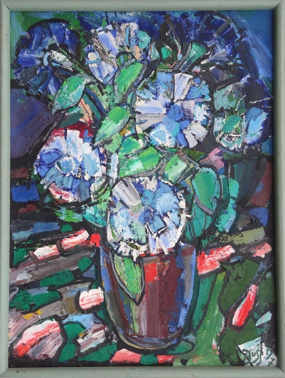 Valdis Bush Flowers. 1997 Oil On Canvas photo furniture