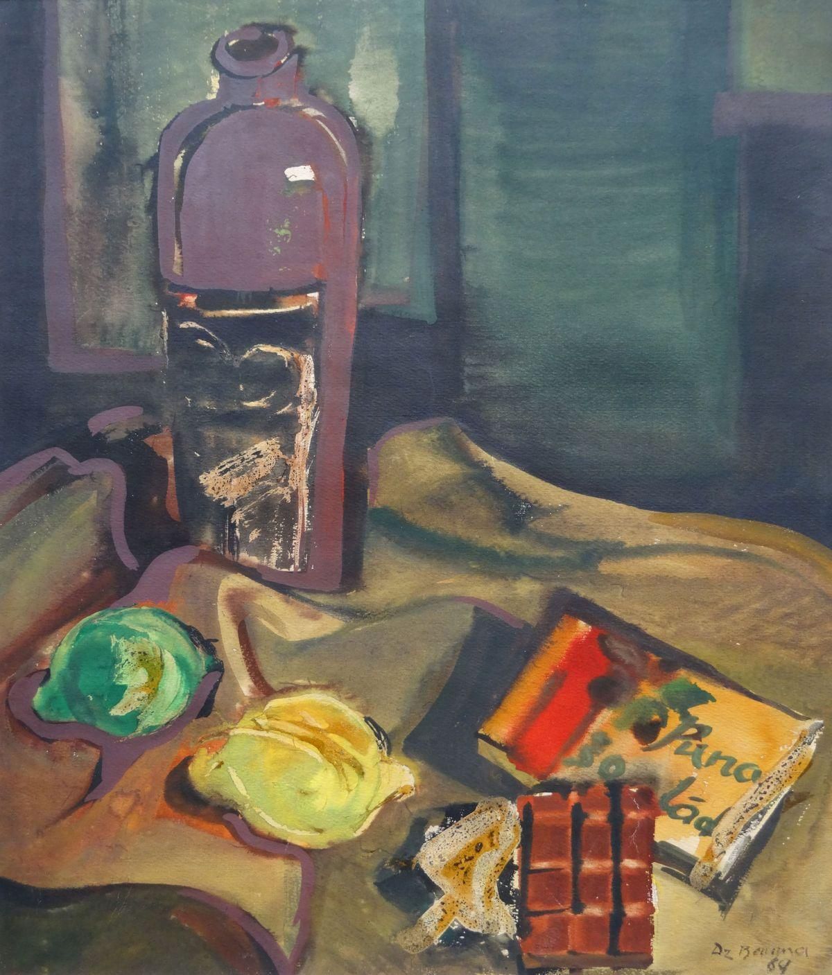 Dzidra Bauma Still Life With Balsam 1969 Paper Watercolor