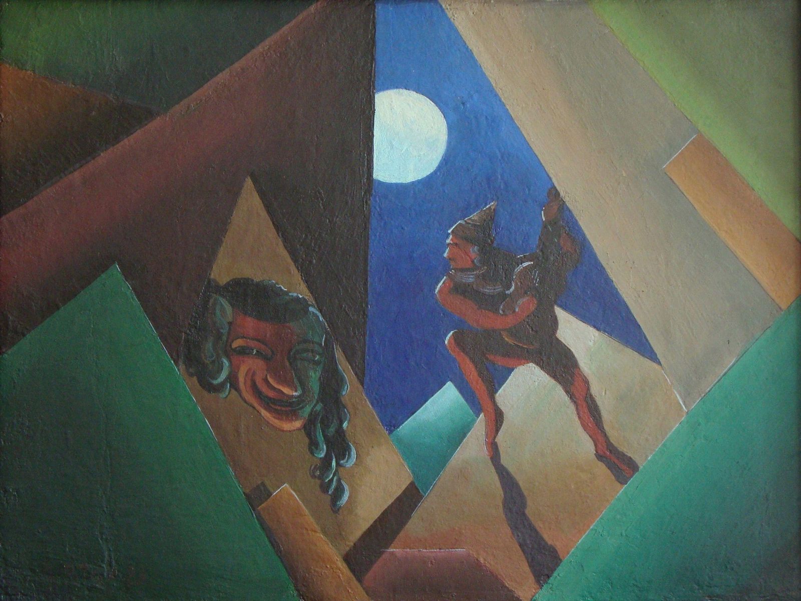 Jekabs Bine Harlequin 1923 Oil On Canvas