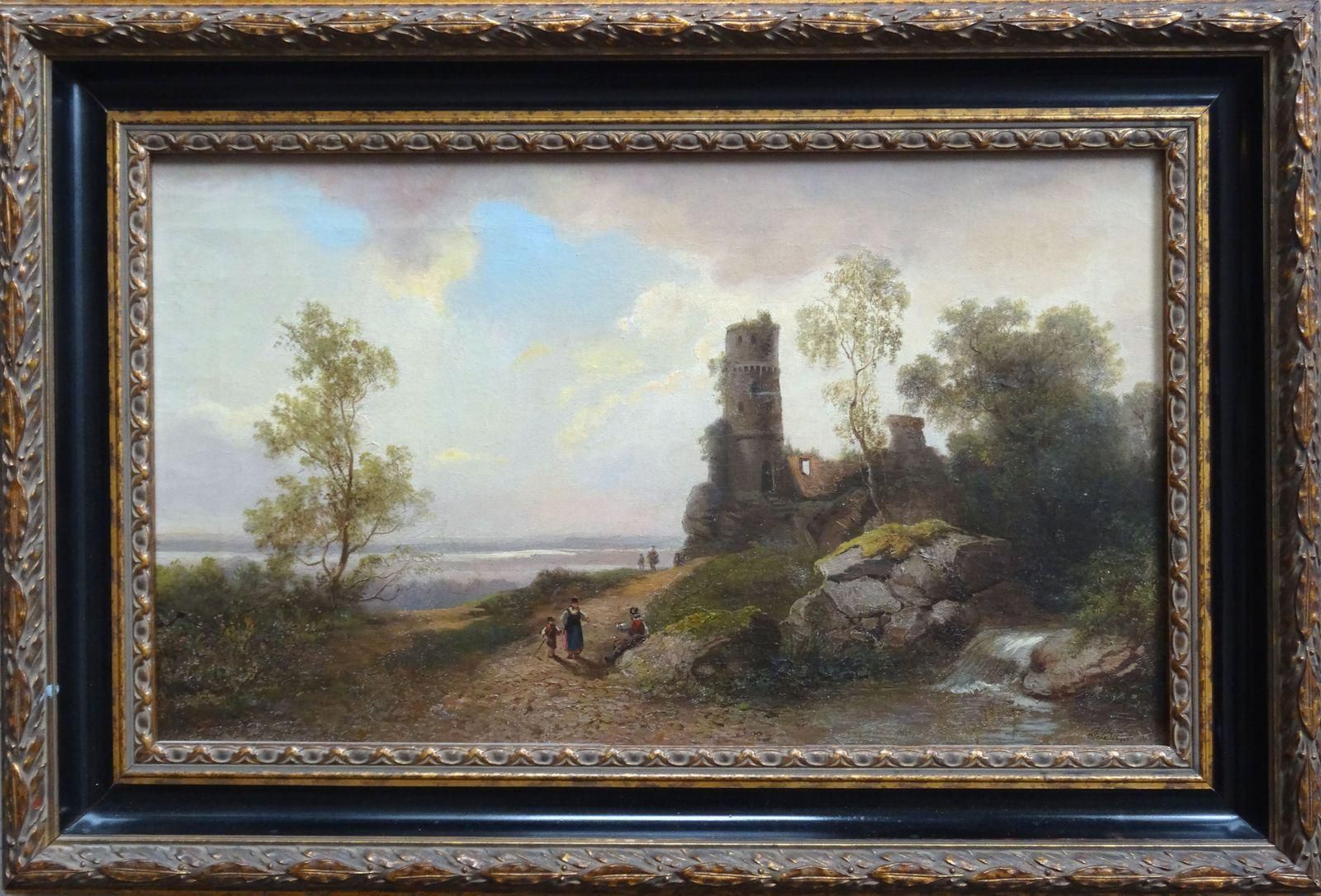 Julius Bayer Path By The Sea. 1869. Oil On Canvas photo furniture