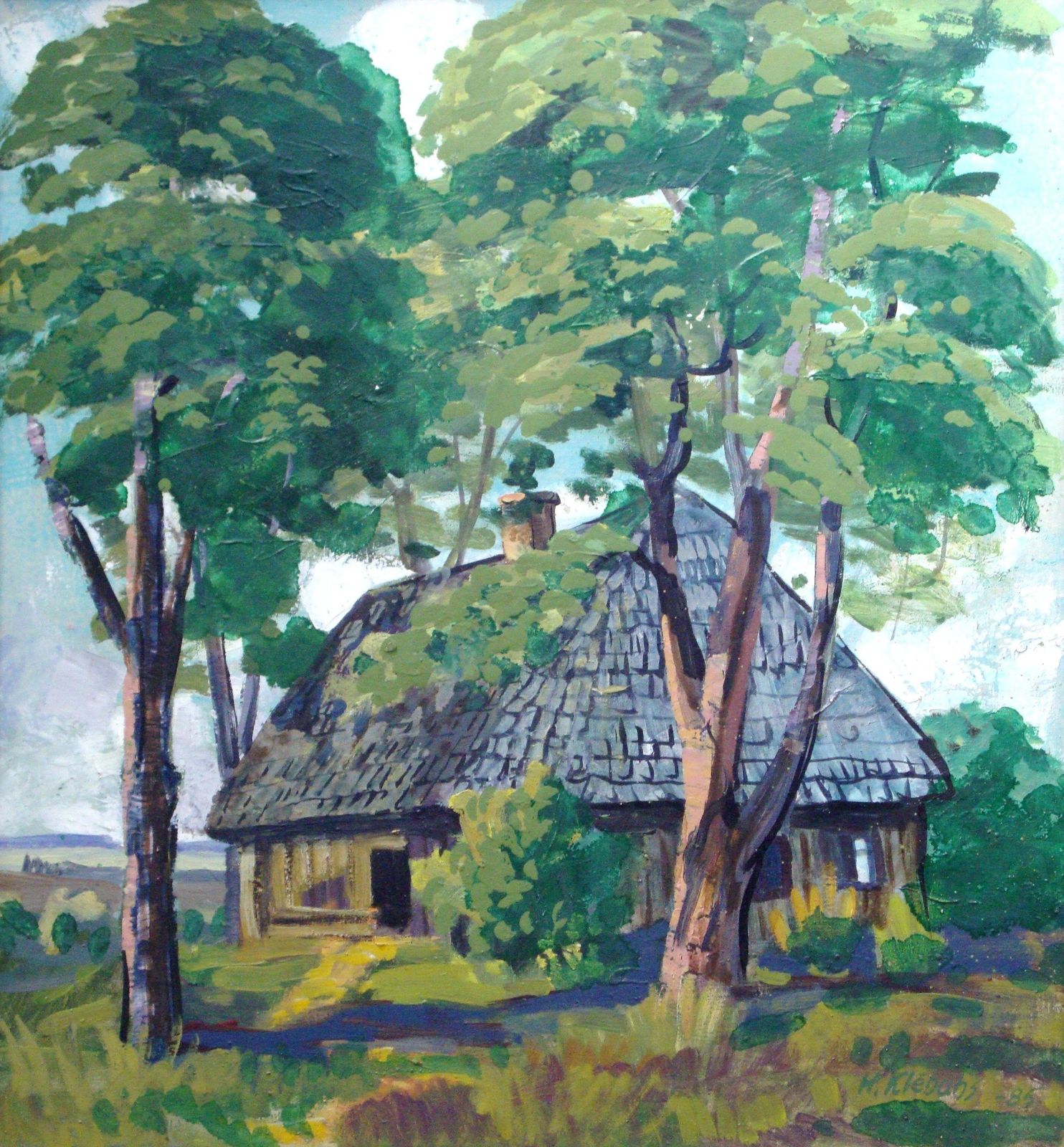Henri Klebah Farmhouse. 1985. Oil On Canvas