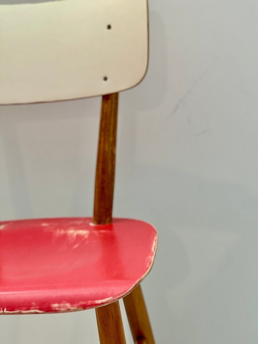 photo vintage Eetkamerstoelen Van Ton, Ca. Jaren 1960, Set Van 4