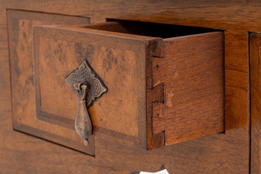 Walnut Queen Anne Style Lowboy Chest photo for sale