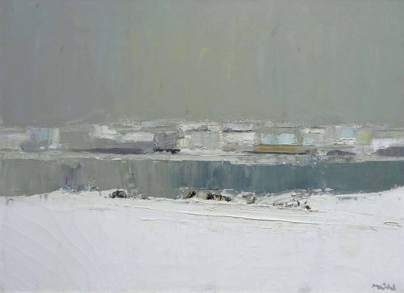 Paris Banks Of The Seine 1961 Oil On Canvas