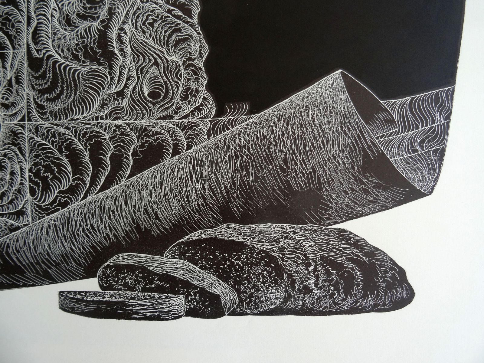 Dainis Rozkalns Rye Bread. 1980, Paper, Linocut. photo Art