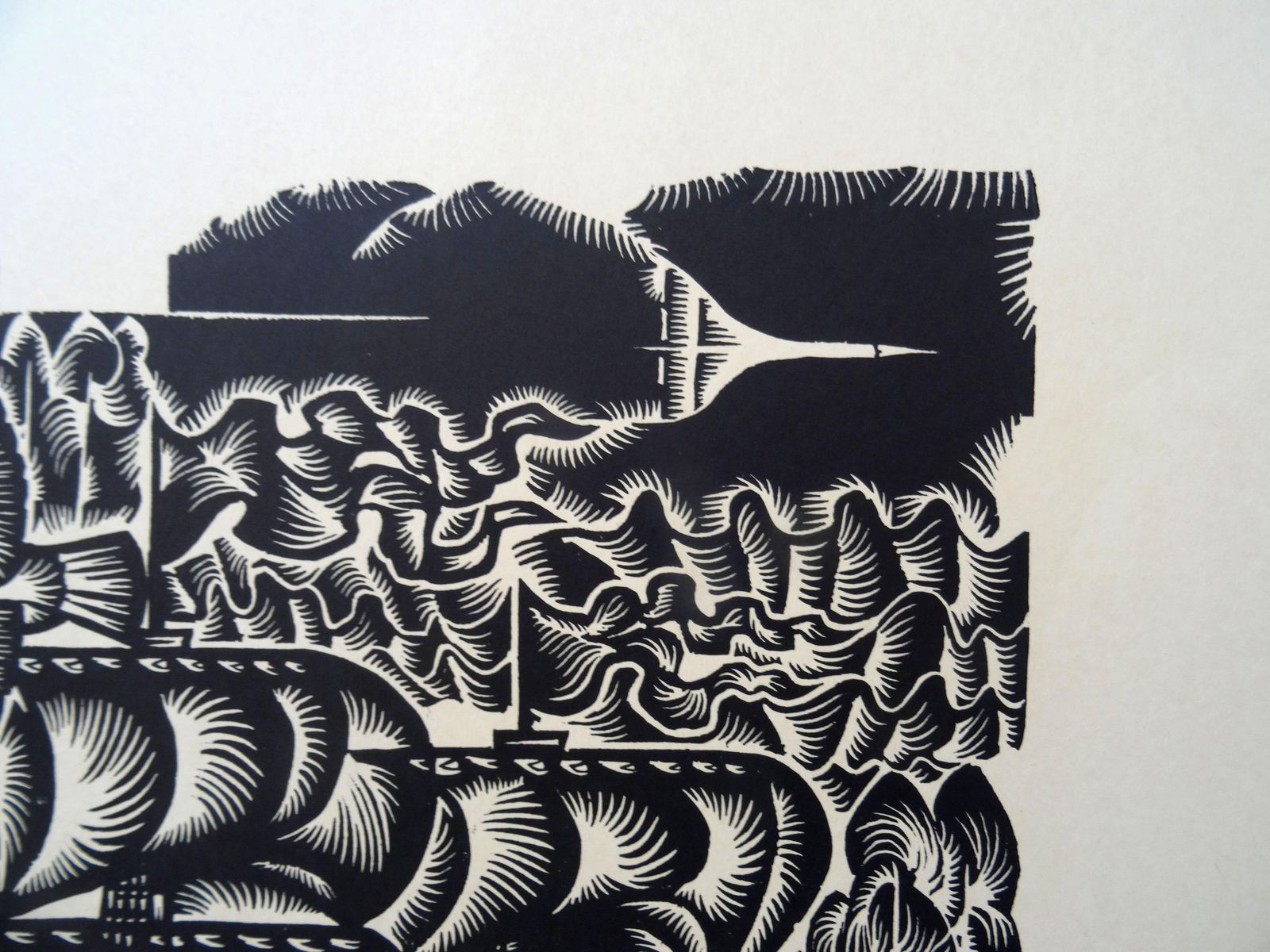 Dainis Rozkalns Swans. 1976., Paper, Linocut photo 858.0