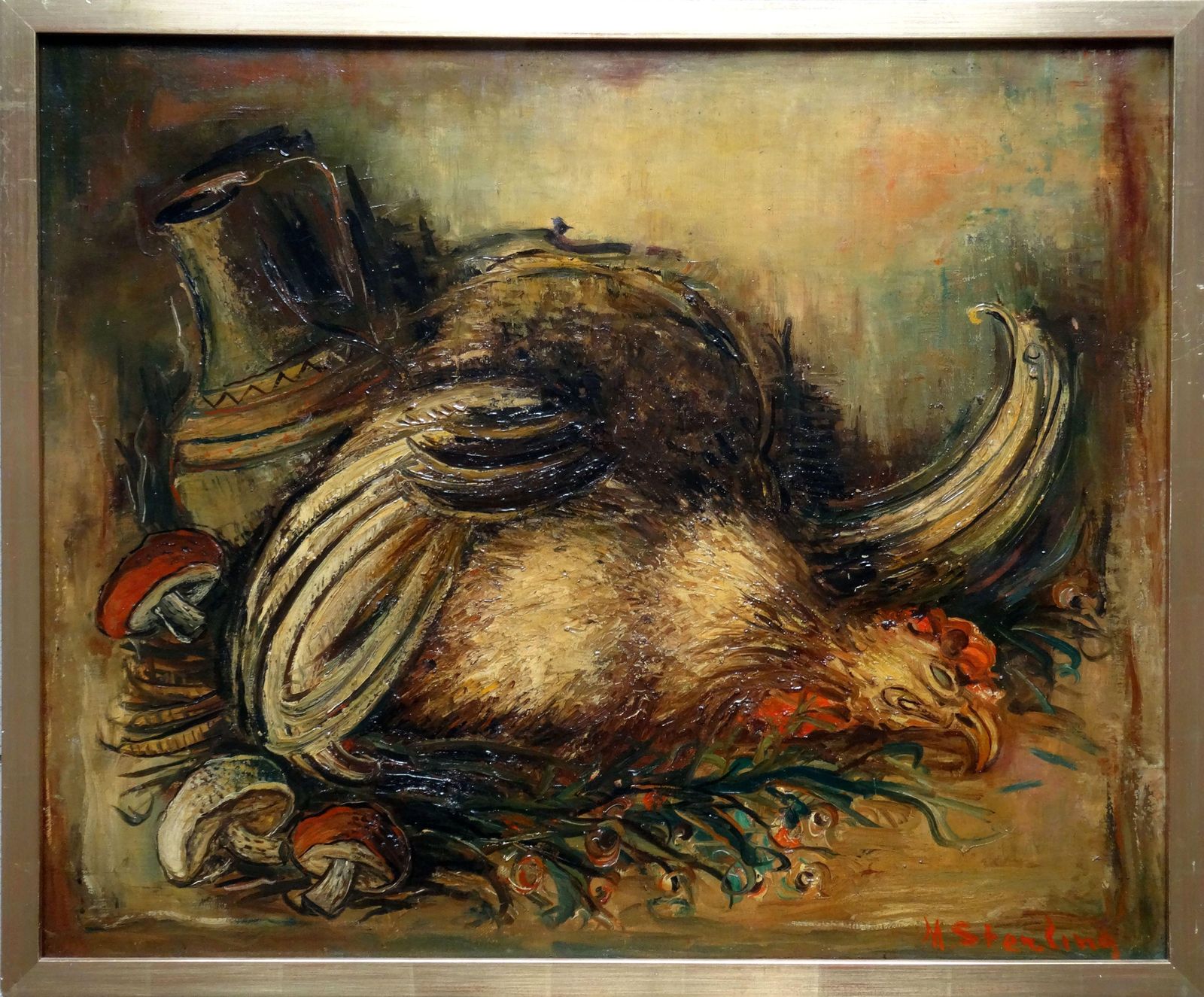 Marc Sterling Still Life With Chicken. Oil On Canvas photo furniture