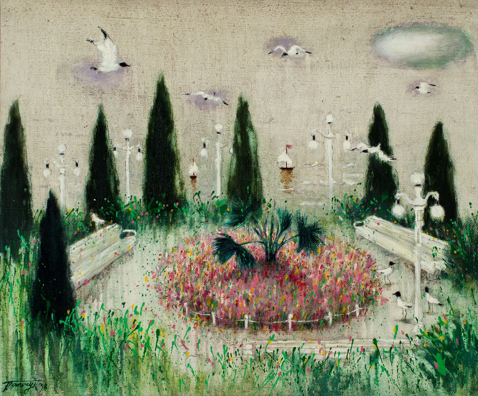 Tatyana Palchuk The Flowers Bed. 1998. Oil On Linen