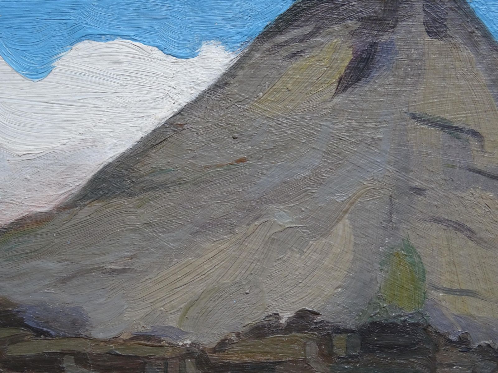 Aleksandrs Cirulis The Old Granary. Oil On Cardboard photo buy