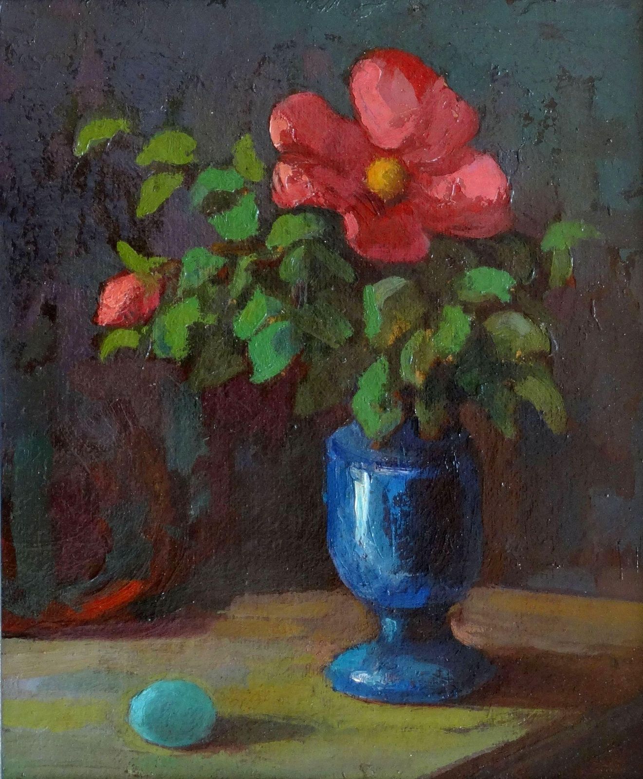 Nikolay Kulainis Rosehip. Oil On Cardboard