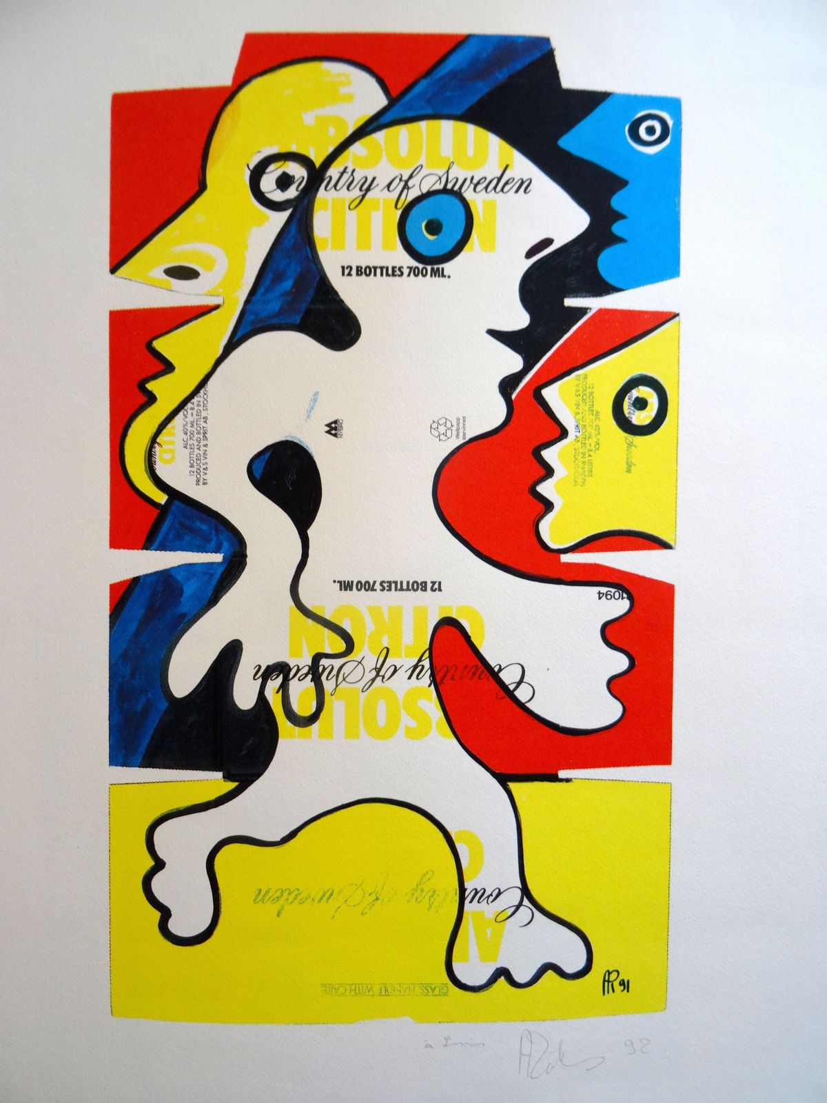 Alain Rothstein Absolut. 1991, 25/200, Paper, Silkscreen Printing photo 420.0