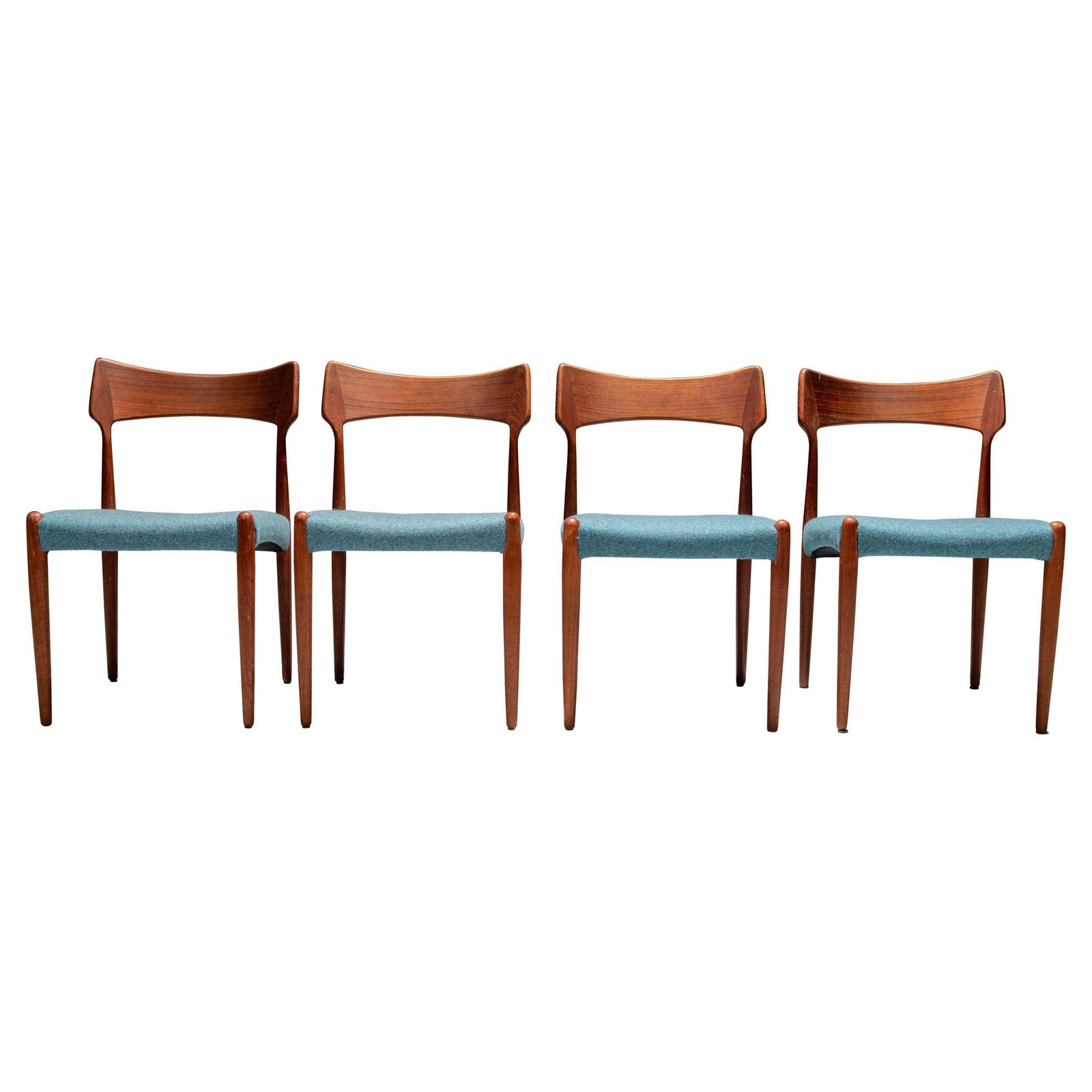Set Of 4 Dining Room Chairs By C. Linneberg For B. Pedersen