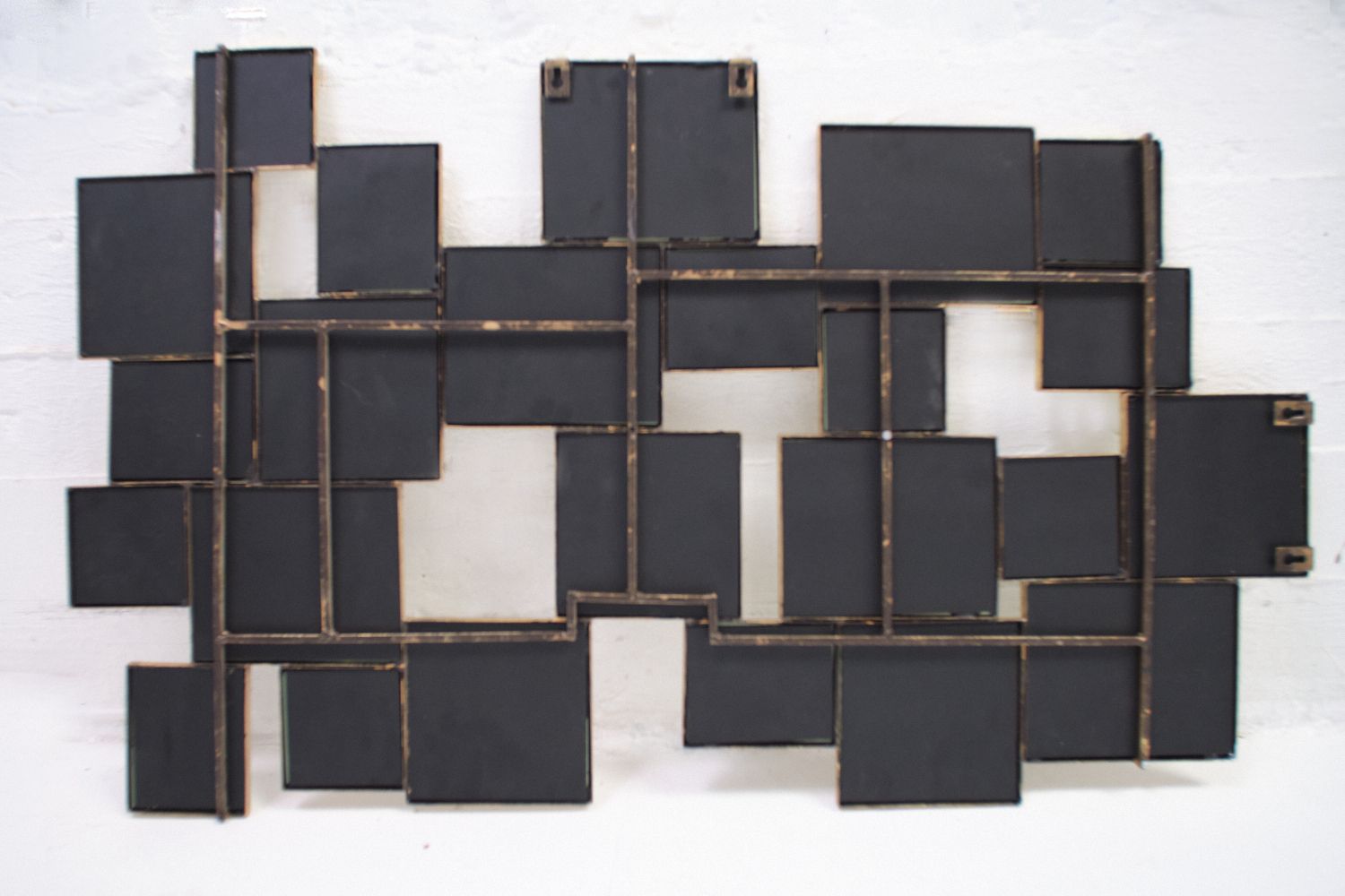 photo furniture Metal Gold Leaf Mirror. In The Manner Of Marc Du Plantier