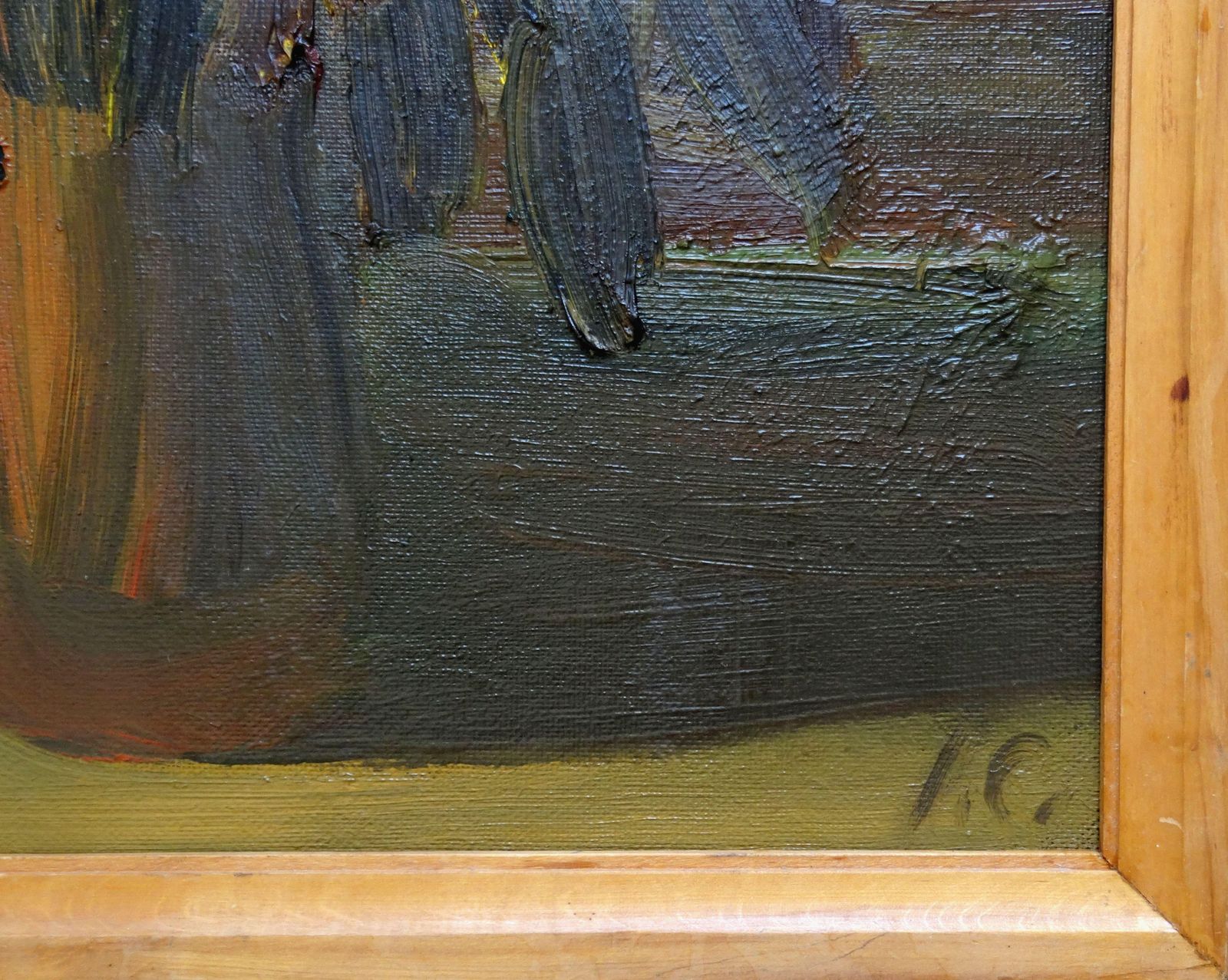 Inta Celmina Bouquet Of Flowers In A Vase Oil On Cardboard photo 1400.0