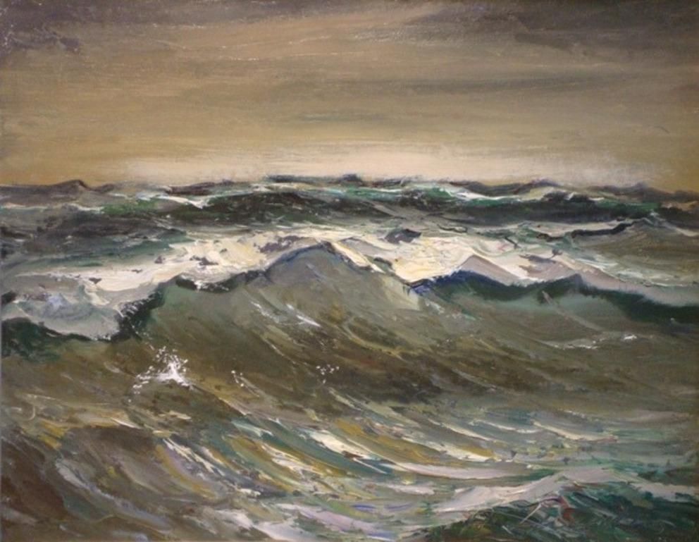 Aleksandrs Zviedris The Sea. 1983. Oil On Cardboard