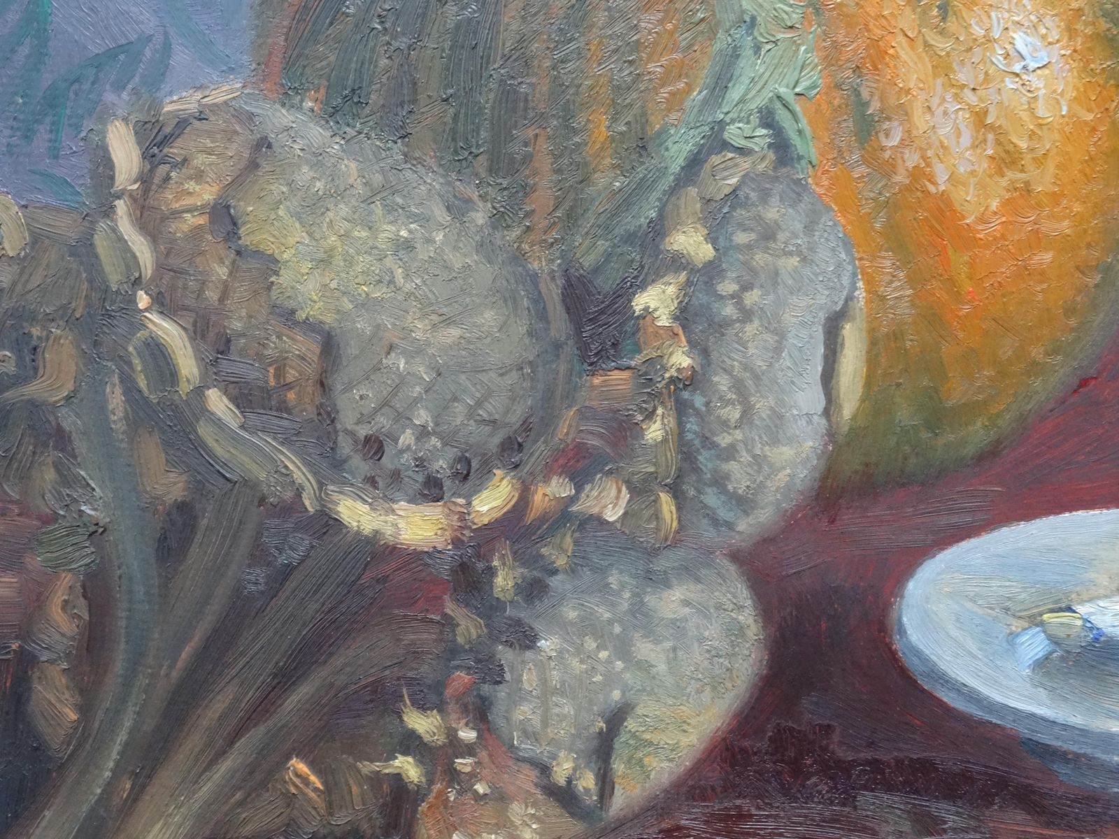 Bernards Mednitis Still Life With Blue Coffee Pot. Oil On Cardboard, 1978 photo 1357.0