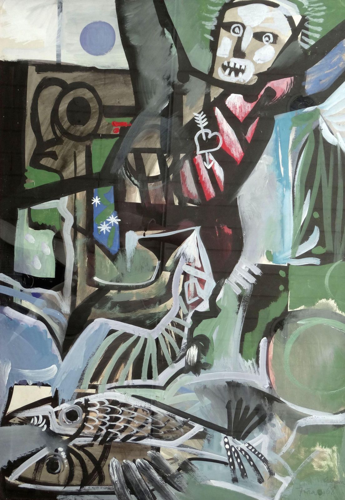 Gunars Klava Sea. Paper, Gouache, 1988