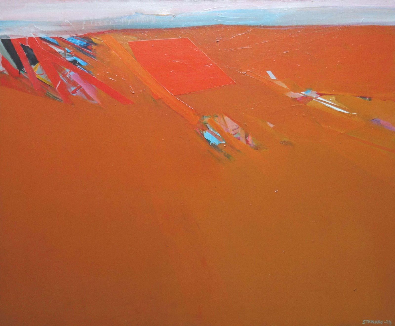 Raimonds Staprans  Desert 1974 Oil On Canvas