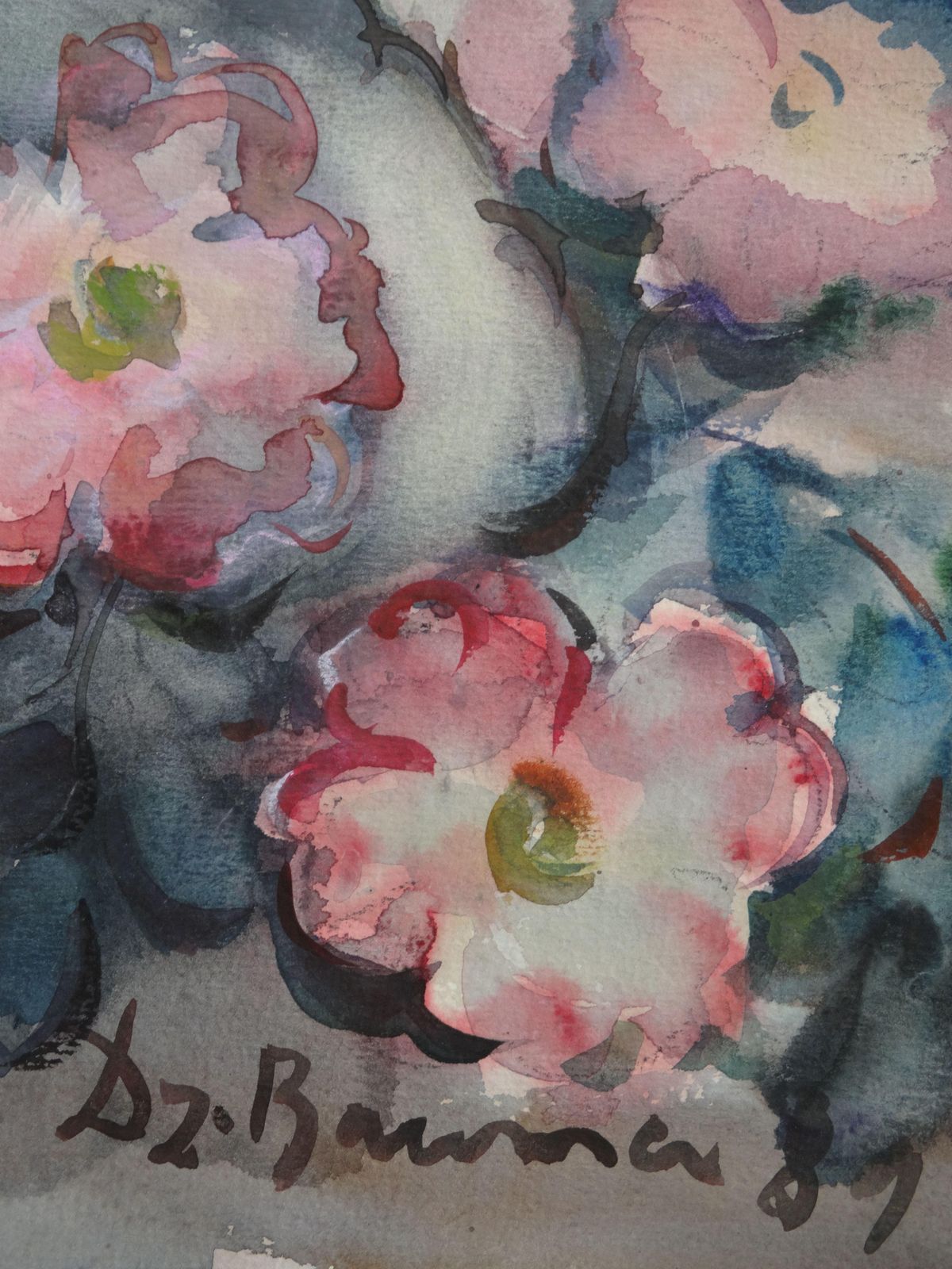 Dzidra Bauma Rosehip.Paper, Watercolor, 1989 photo furniture