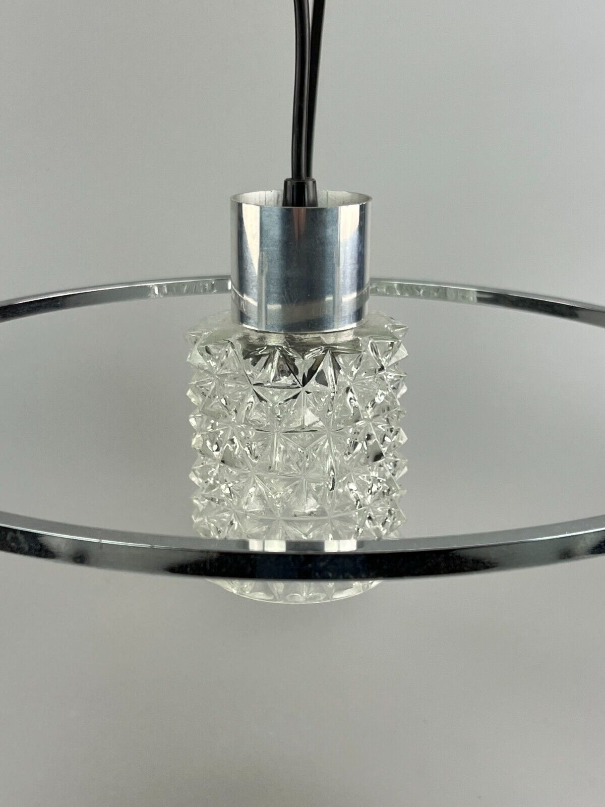 60er 70er Jahre Lampe Leuchte Deckenlampe Kronleuchter Glas Chrome Space Age photo 344.0