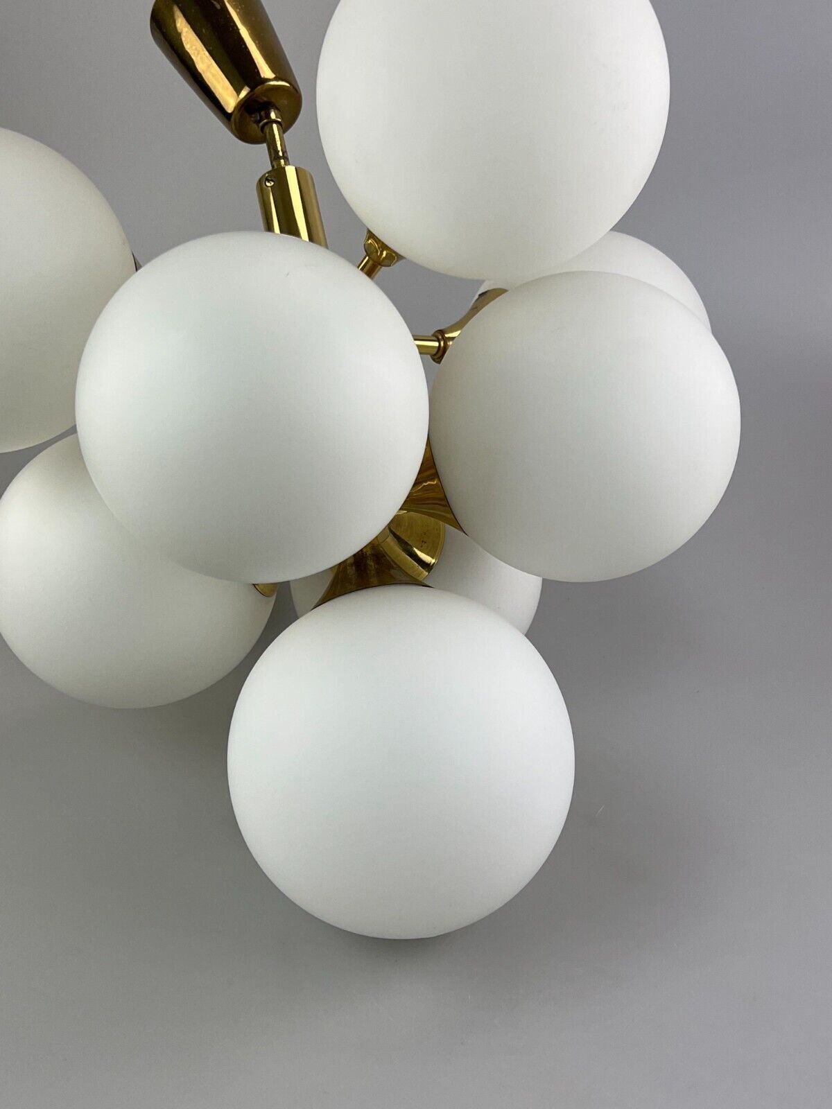 Lighting 60s 70s 9 Flame Sputnik Chandelier Kaiser Leuchten Opal Glass Design photo