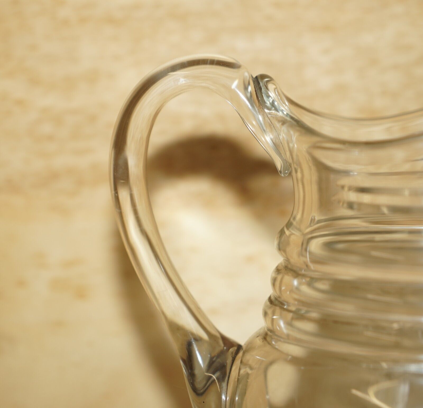 Vintage Pair Of Circa 1930's Heavy Cut Glass Jug Art Deco Jugs Cockatail Bar Etc photo vinterior