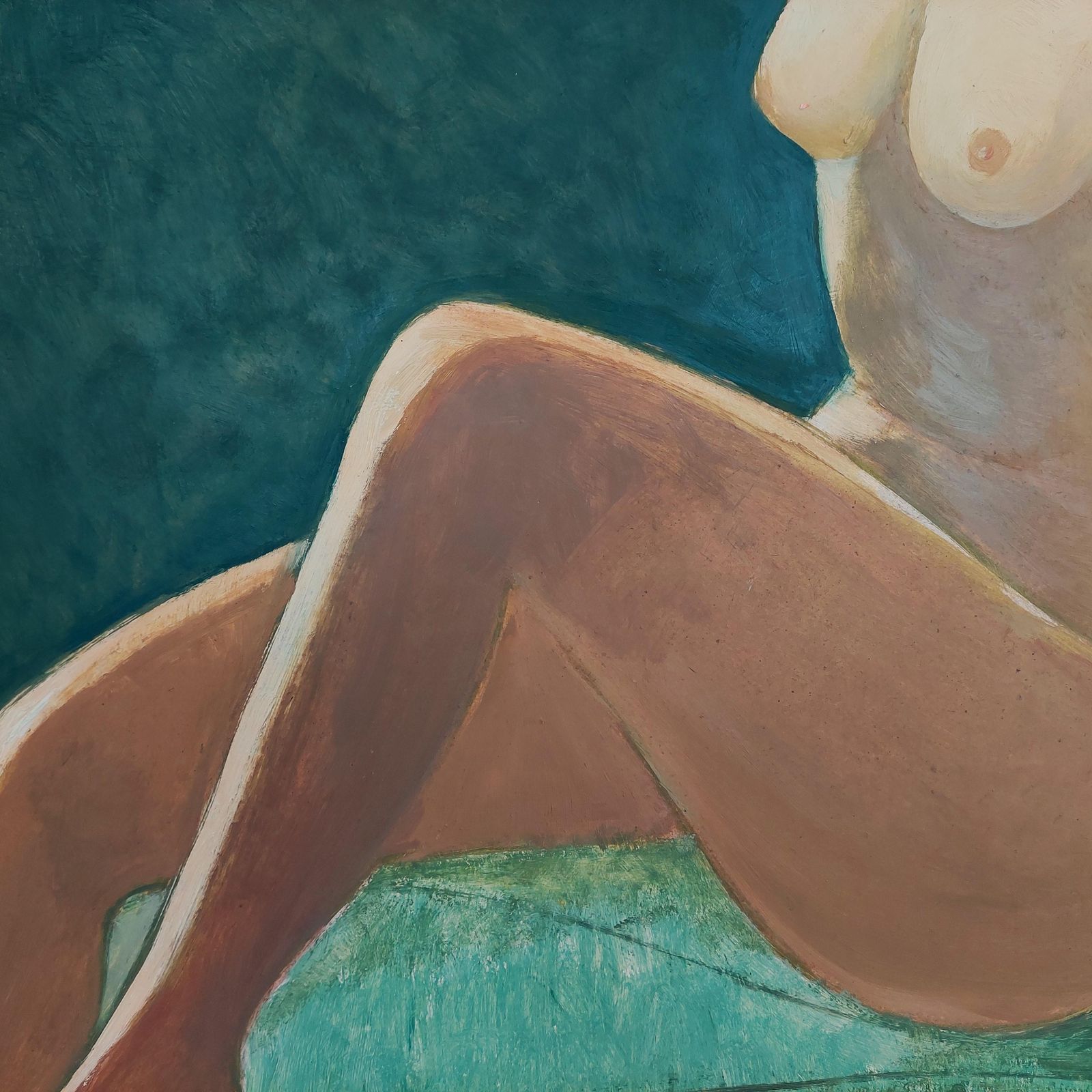 Laimdots Murnieks Blonde. Oil On Cardboard 1996 photo Art