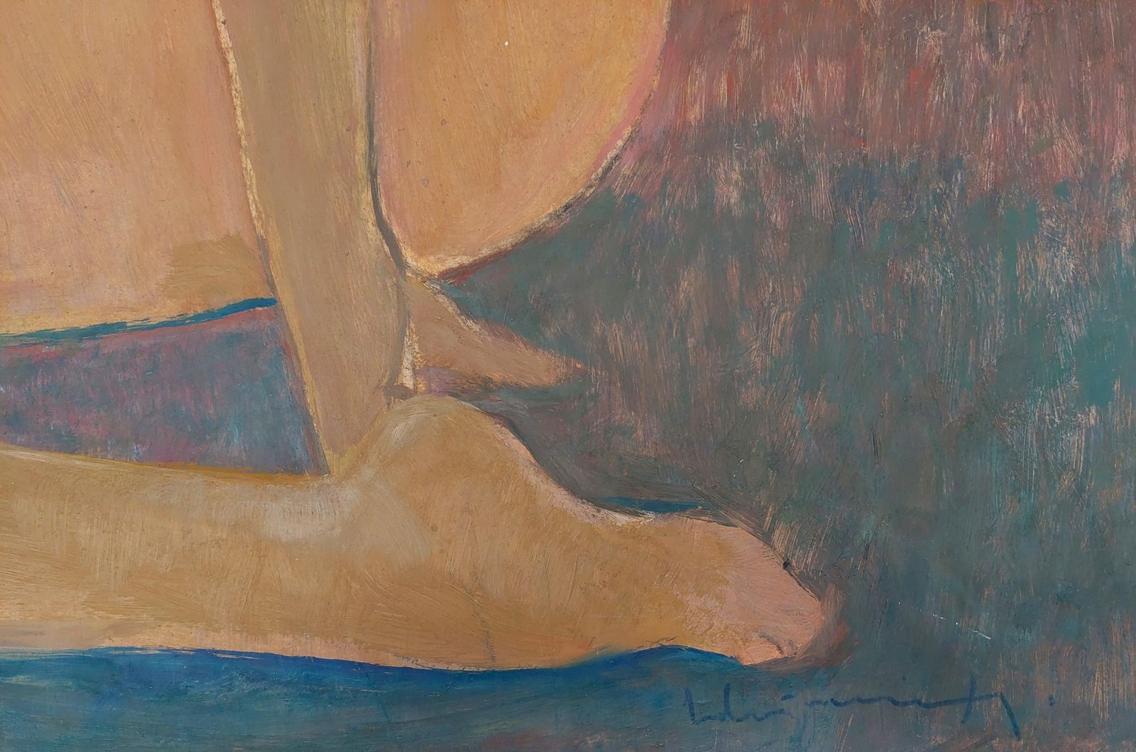 Laimdots Murnieks Girl With Red Hair. Oil On Cardboad 1996 photo Art