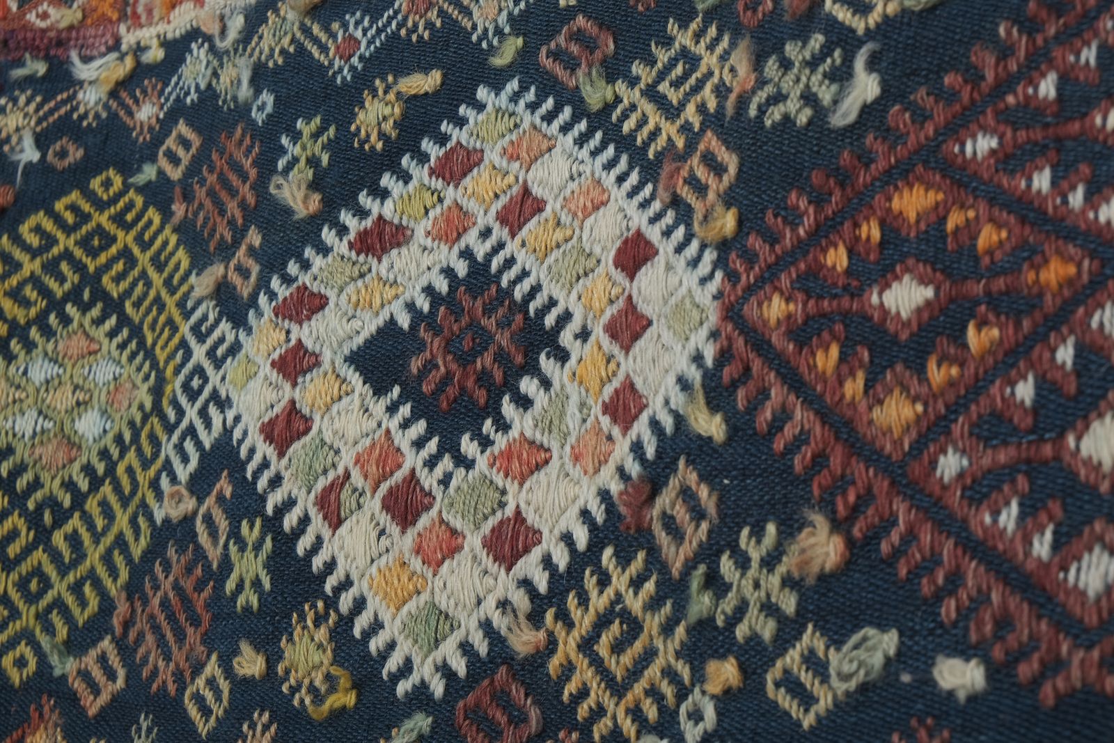 1960s Turkish Cicim Kilim Embroidered Rug 5'1" X 12'4" photo buy