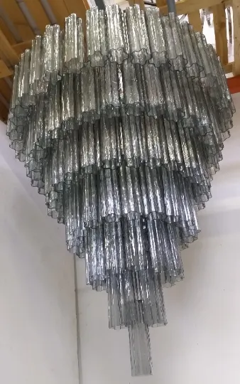 Impressive Contemporany Murano Glass "Tronchi" Chandelier Rare Color