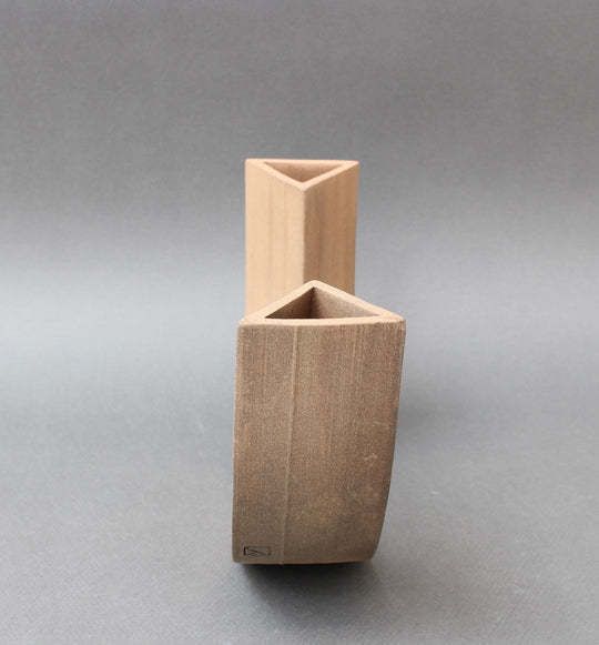 Italian Industrial Style Ceramic Vase  Sculpture By Alessio Tasca Circa 1980s photo Home Decor