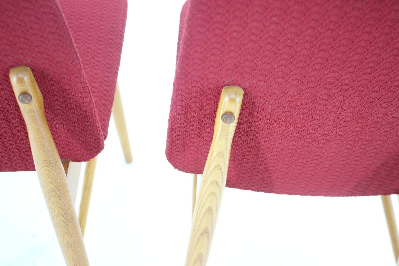 1960s Set Of 6 Ash Dining Chairs ,Czechoslovakia photo vintage