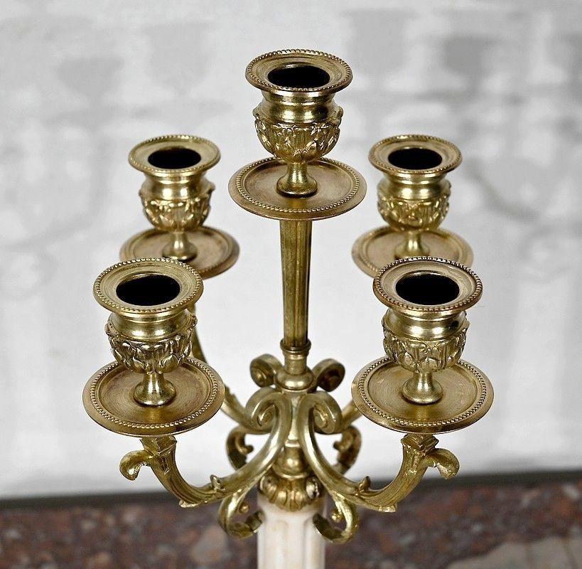 Pair Of Gilt Bronze Candlesticks, Louis XVI Style, 19th Century photo Home Decor