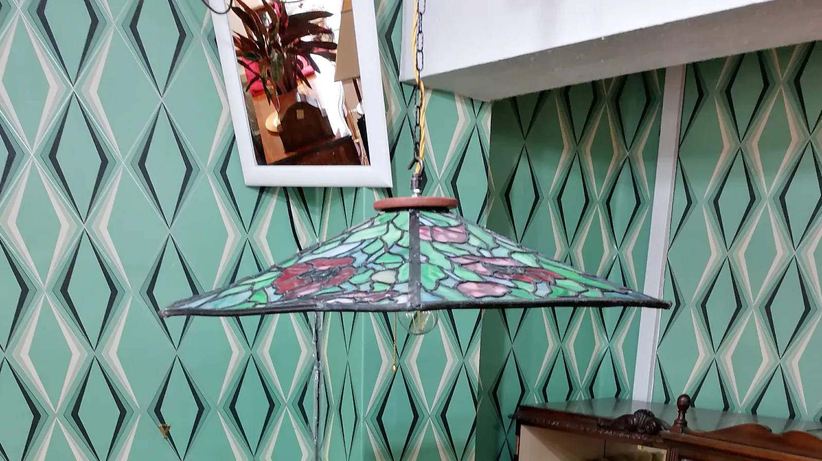Pendant Ceiling Lamp. Vintage Tiffany Style 10% Off Sat. Offer £51 ! photo Lighting