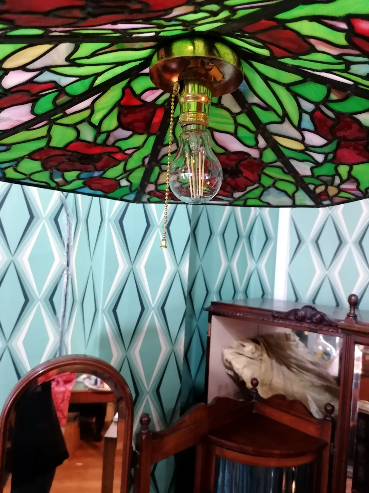 Pendant Ceiling Lamp. Vintage Tiffany Style 10% Off Sat. Offer £51 ! photo vinterior