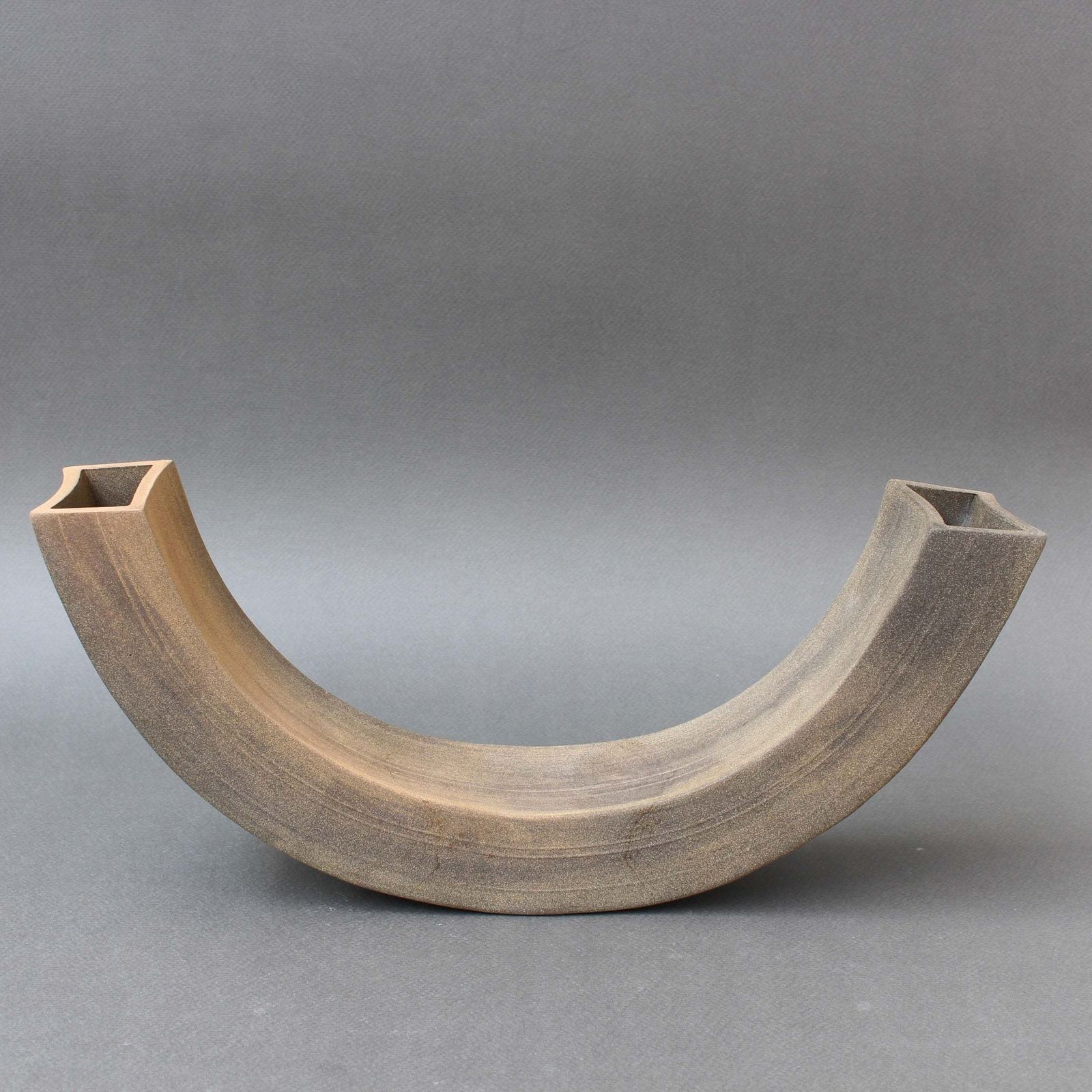 Vintage Italian Industrial Style Ceramic Vase / Sculpture By Alessio Tasca (Circa 1970s) photo for sale