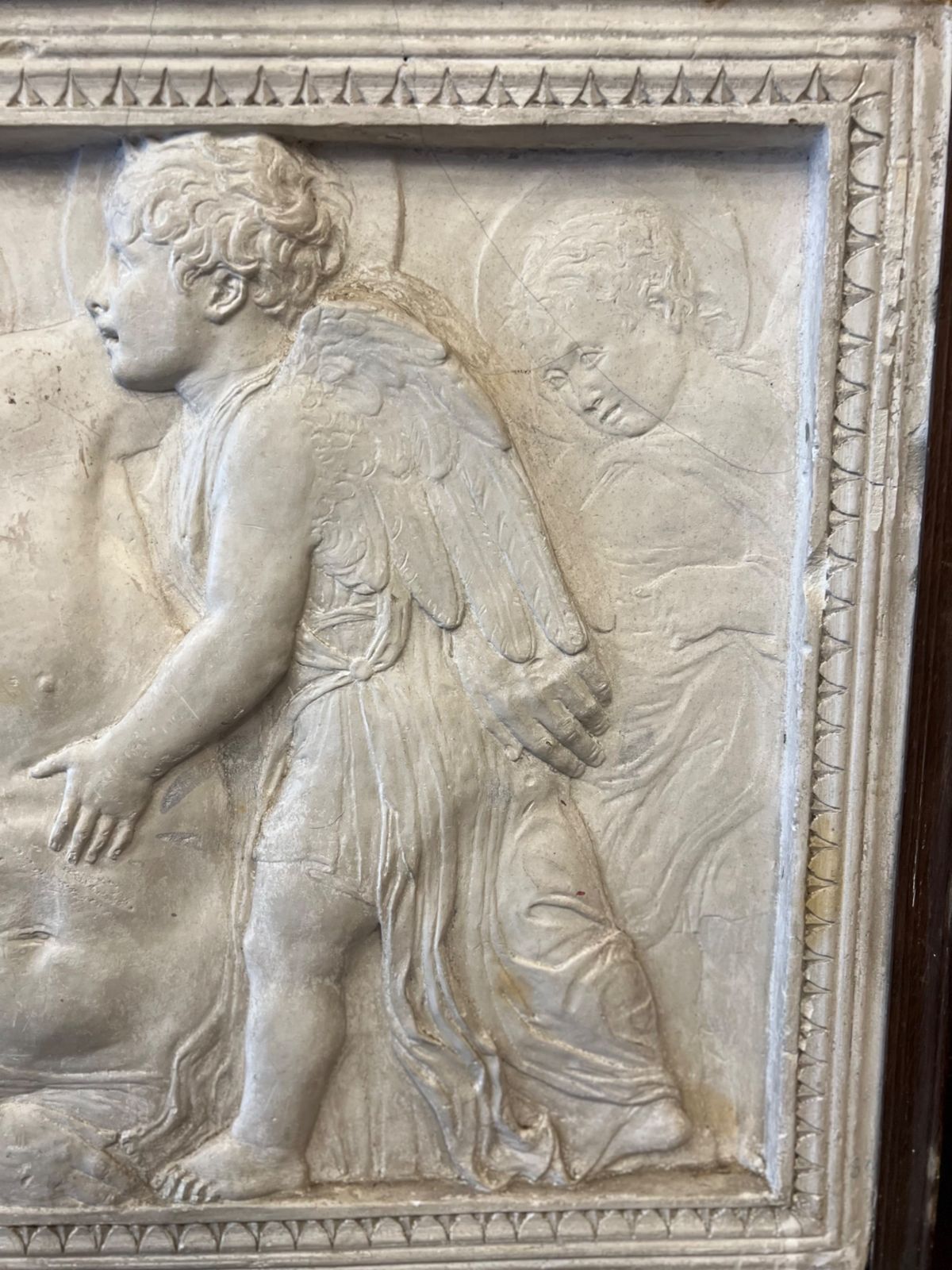 C19th Plaster Copy Of The Dead Christ Tended By Angels, By Donatello (C.1386 1466) photo Art