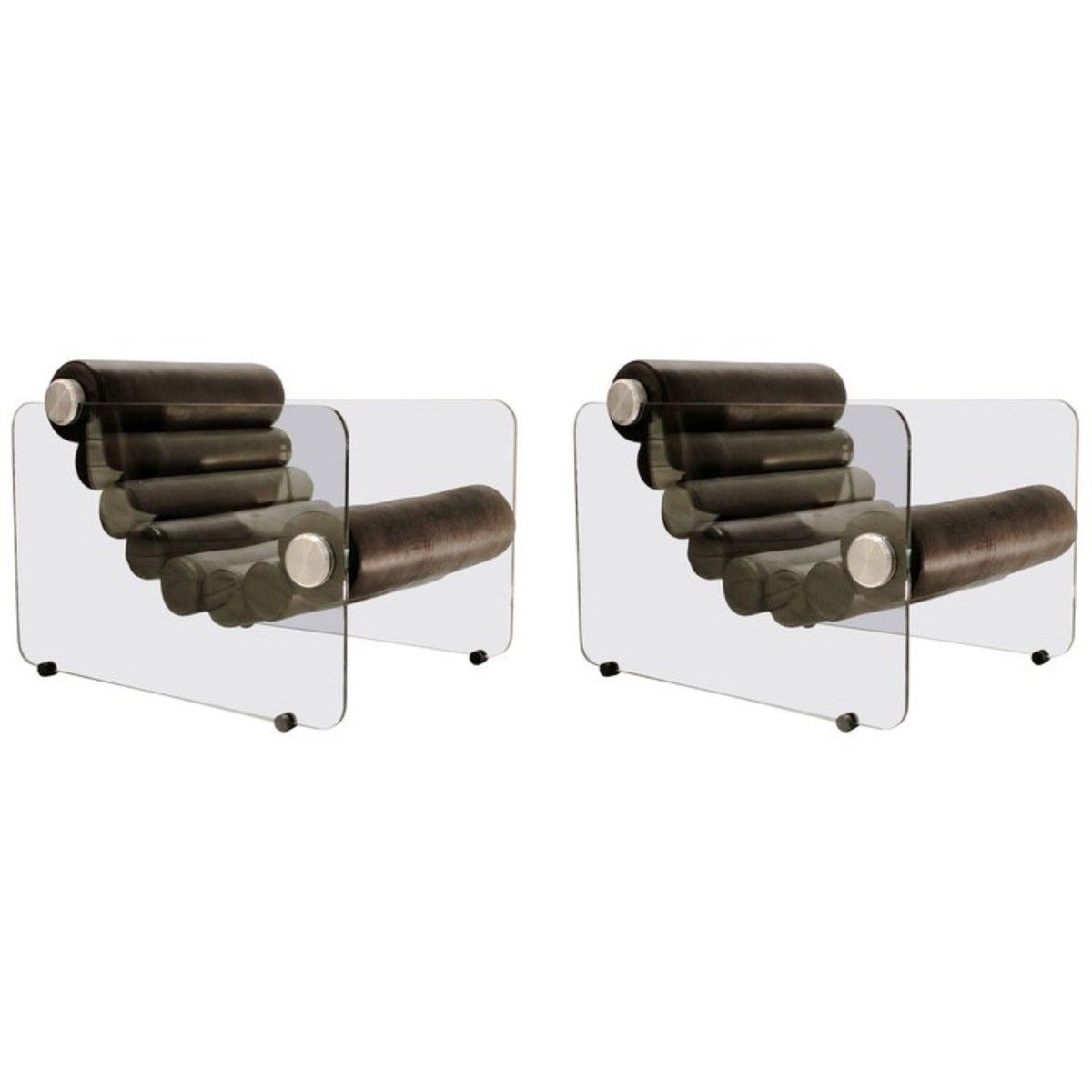 Pair Of "Hyaline" Armchairs By Fabio Lenci