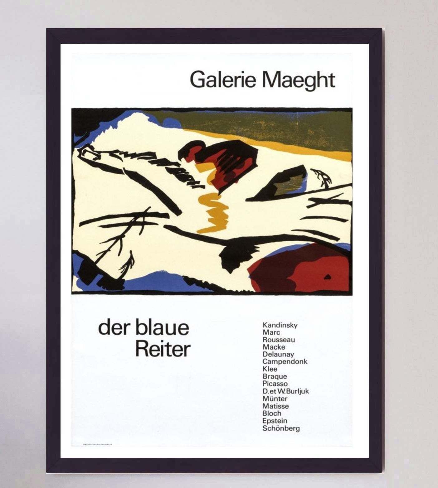 Der Blaue Reiter   Galerie Maeght Original Vintage Poster, 1960s photo furniture