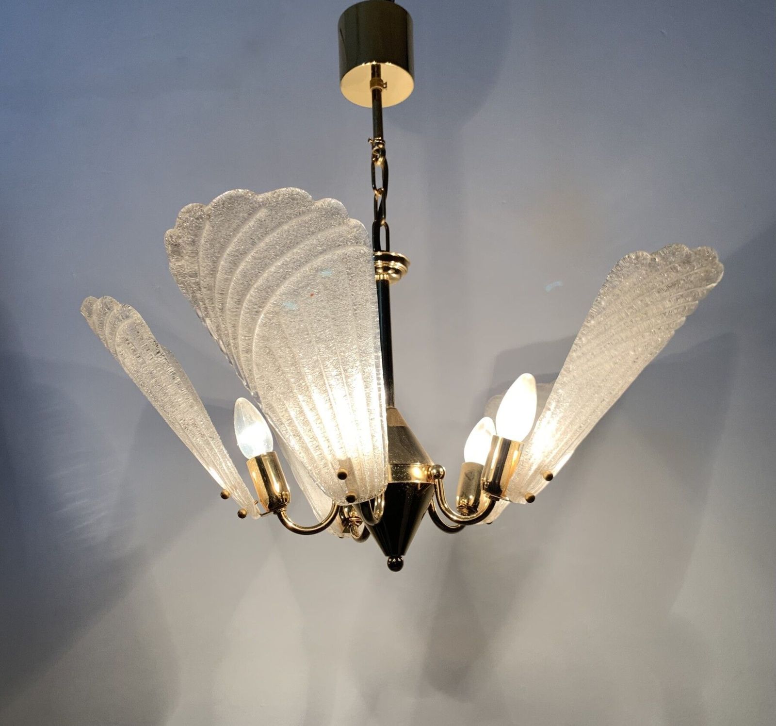 Italian Murano Glass Chandelier Hollywood Regency Design , 1970’s photo buy