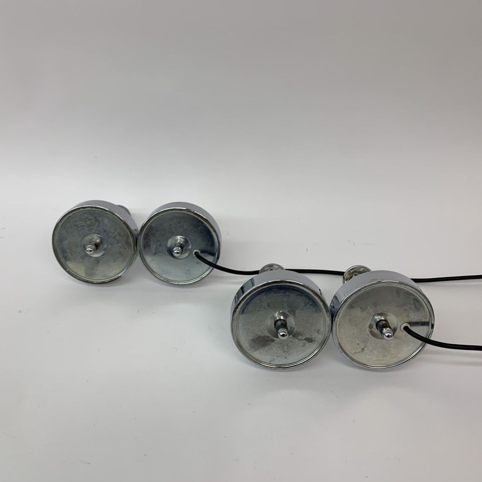 Set Van 2 Space Age Chromen Nachtkastlampen, Jaren 1970 photo for sale