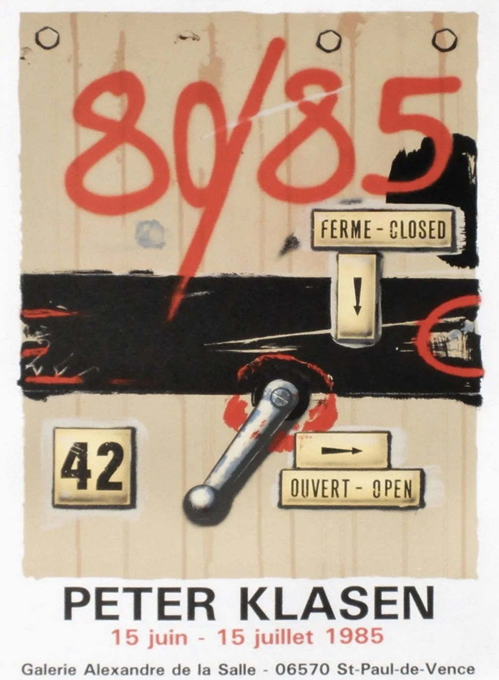 Peter Klasen   Galerie Alexandre De La Salle  Original Vintage Poster