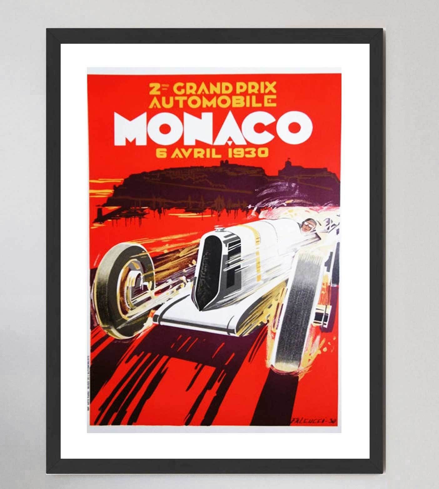 1930 Monaco Grand Prix Original Vintage Poster photo furniture