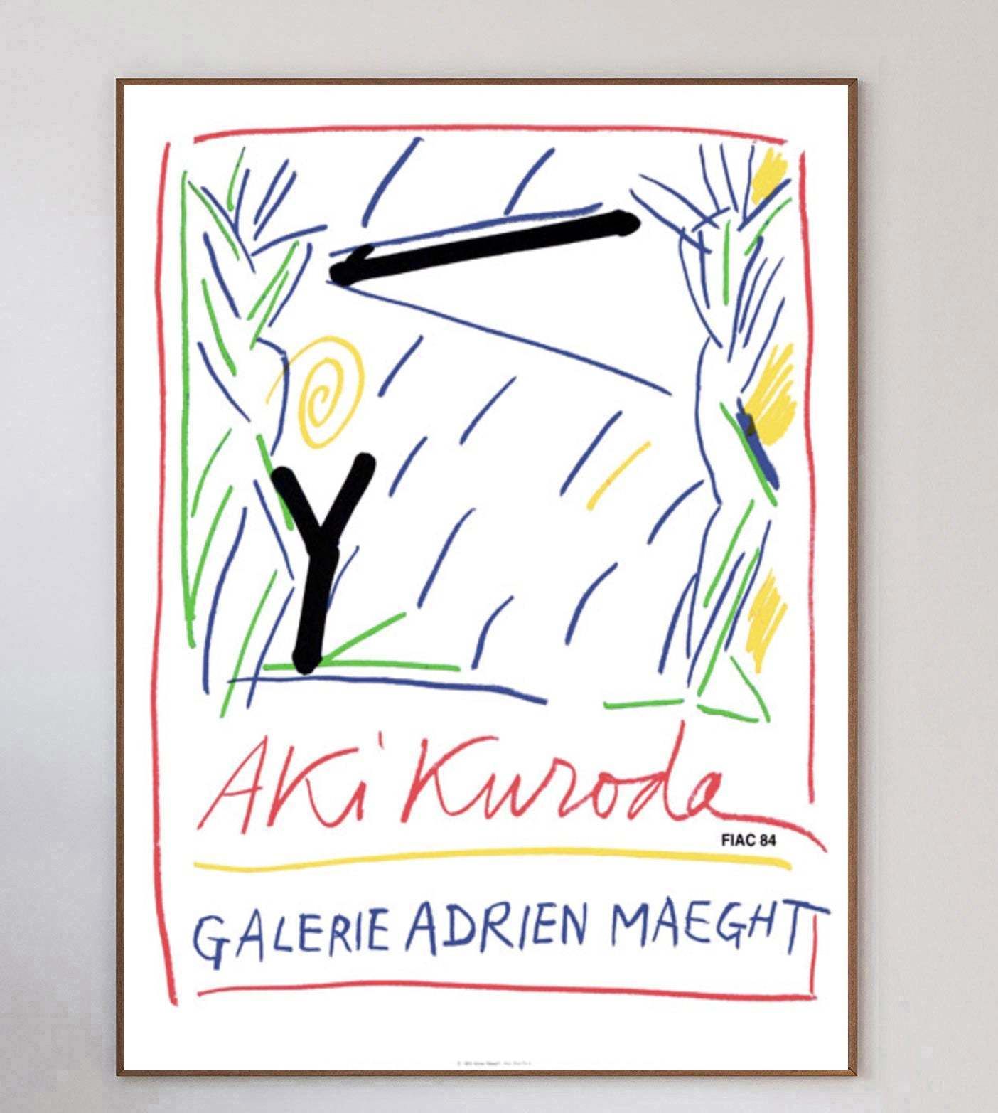 Aki Kuroda   Galerie Adrien Maeght  Original Vintage Poster photo 195.0