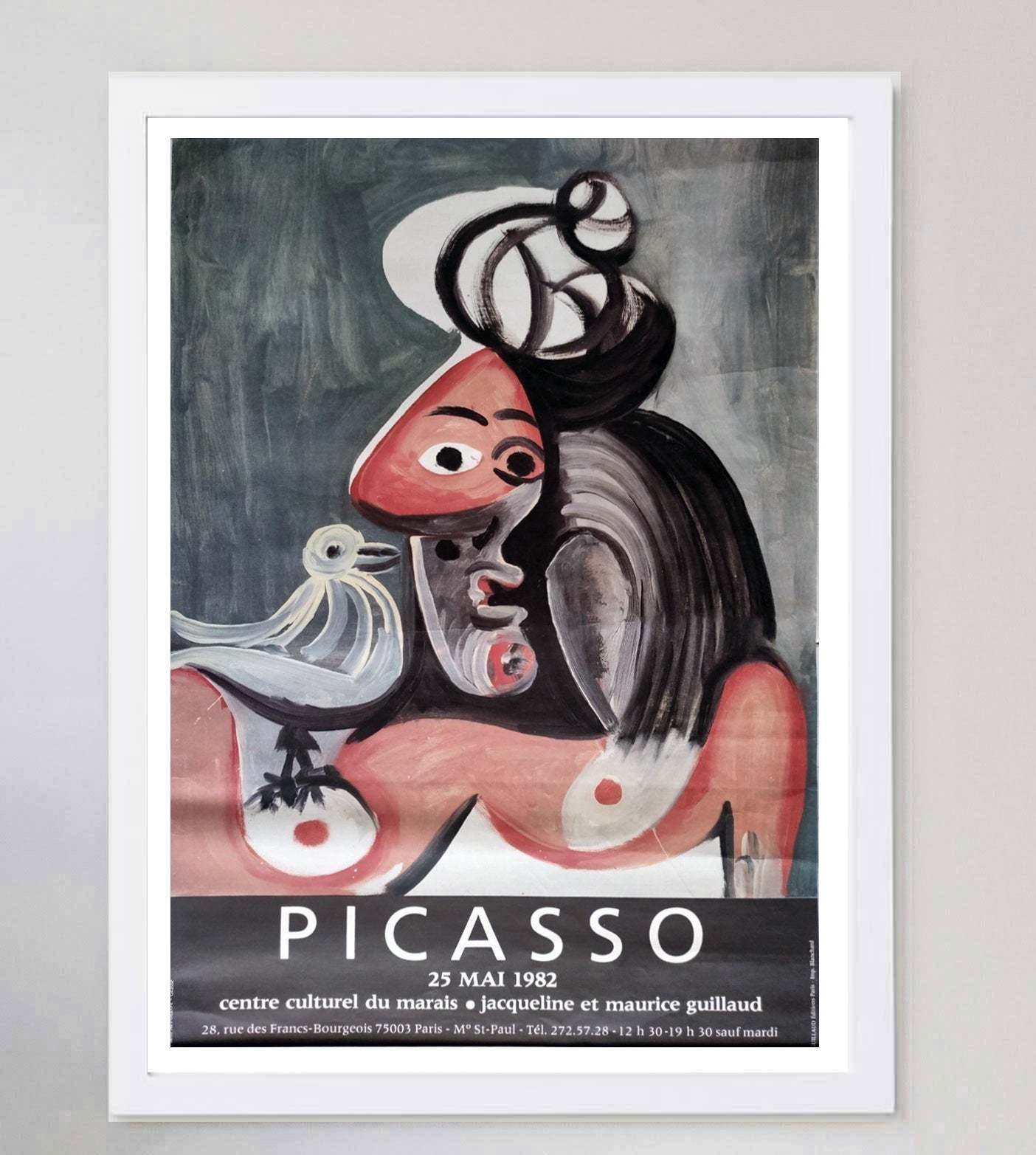 Pablo Picasso   Marais Cultural Center Original Vintage Poster photo for sale