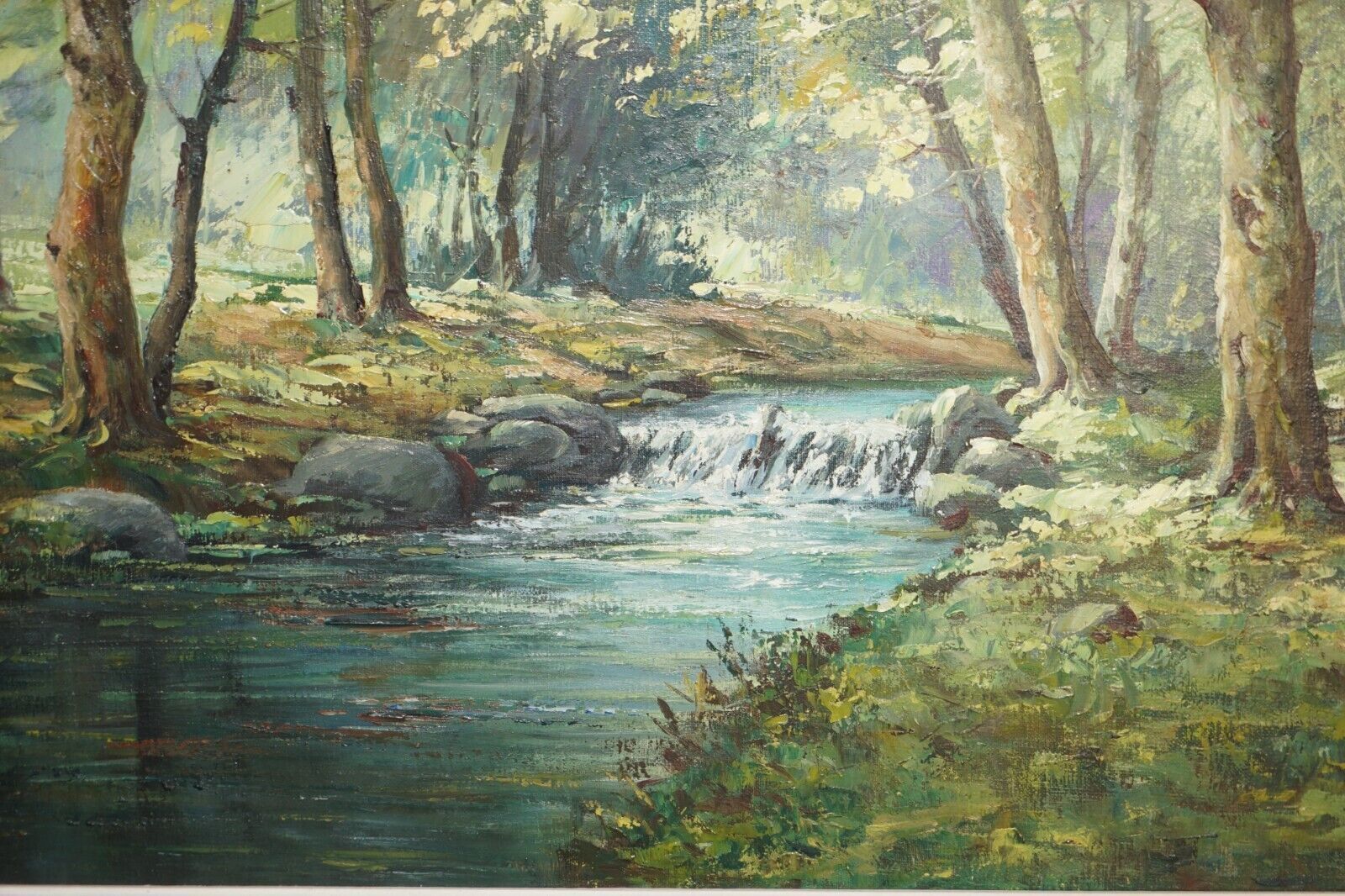 Antique Flemish Oil Painting Signed Faure Van Overbroek Circa 1880 Rural Scene photo vinterior